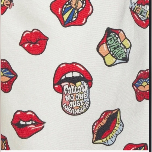 Wrangler Read My Lips Jeans Barrel 652 High Rise Barrel jeans size 27x31 new - Picture 5 of 9